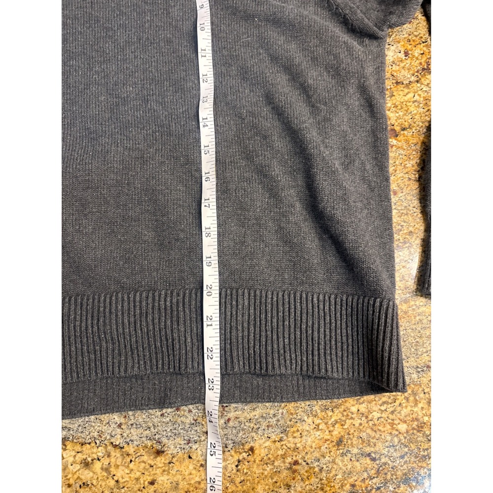 Quince Womens Organic Cotton Mockneck Sweater Charcoal Gray LB27638 M - Picture 8 of 8